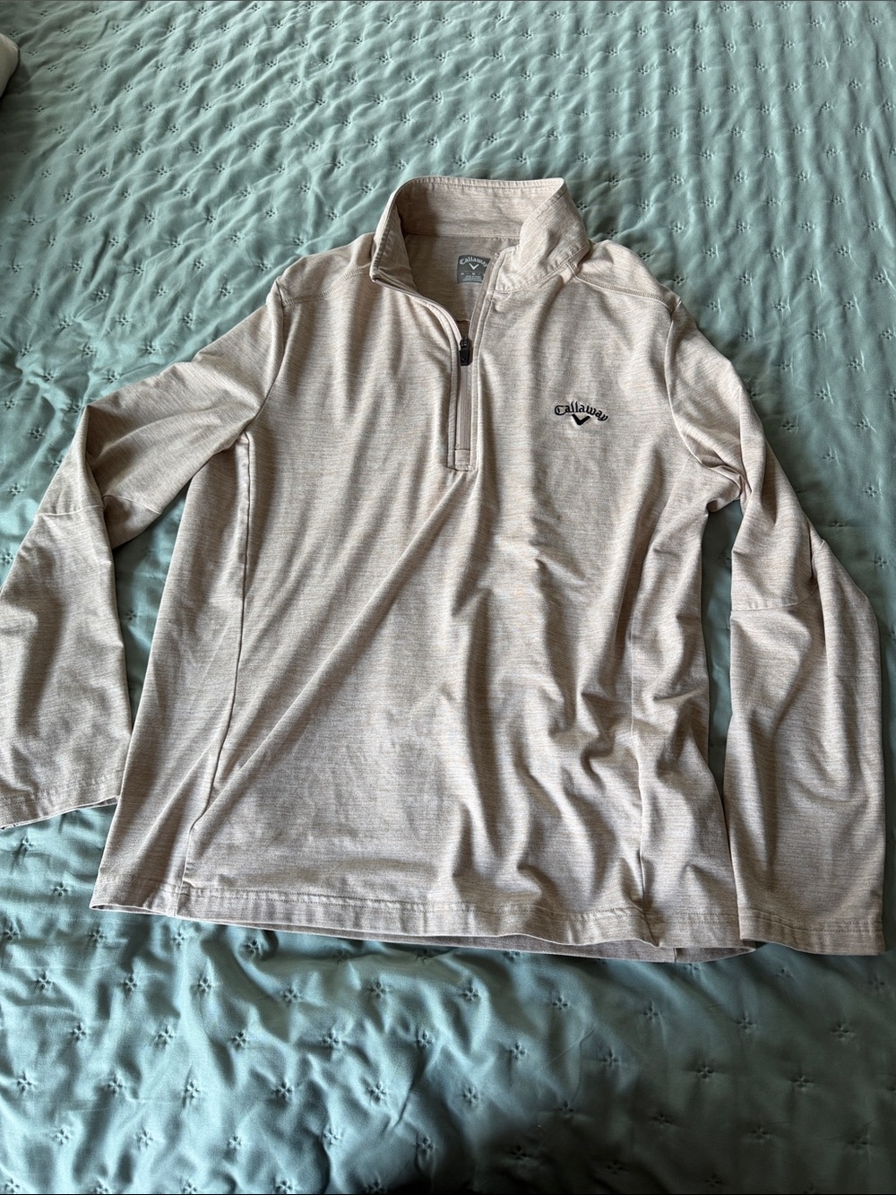 Callaway Men's Light Beige Half-Zip Golf Pullover